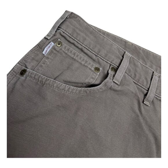 CARHARTT Loose Fit Brown Casual Work Baggy Khaki Pants Mens 42x32 - Picture 5 of 7